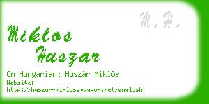 miklos huszar business card